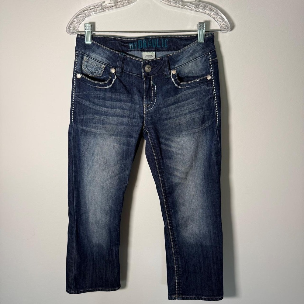 y2k hydraulic cropped low rise jeans